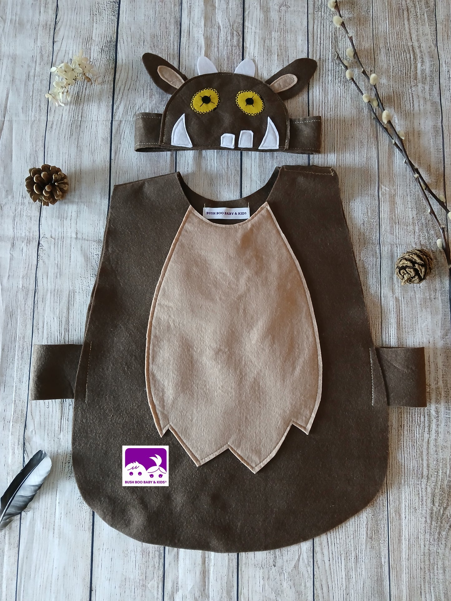 Kids Brown Beasty Costume World Book Day