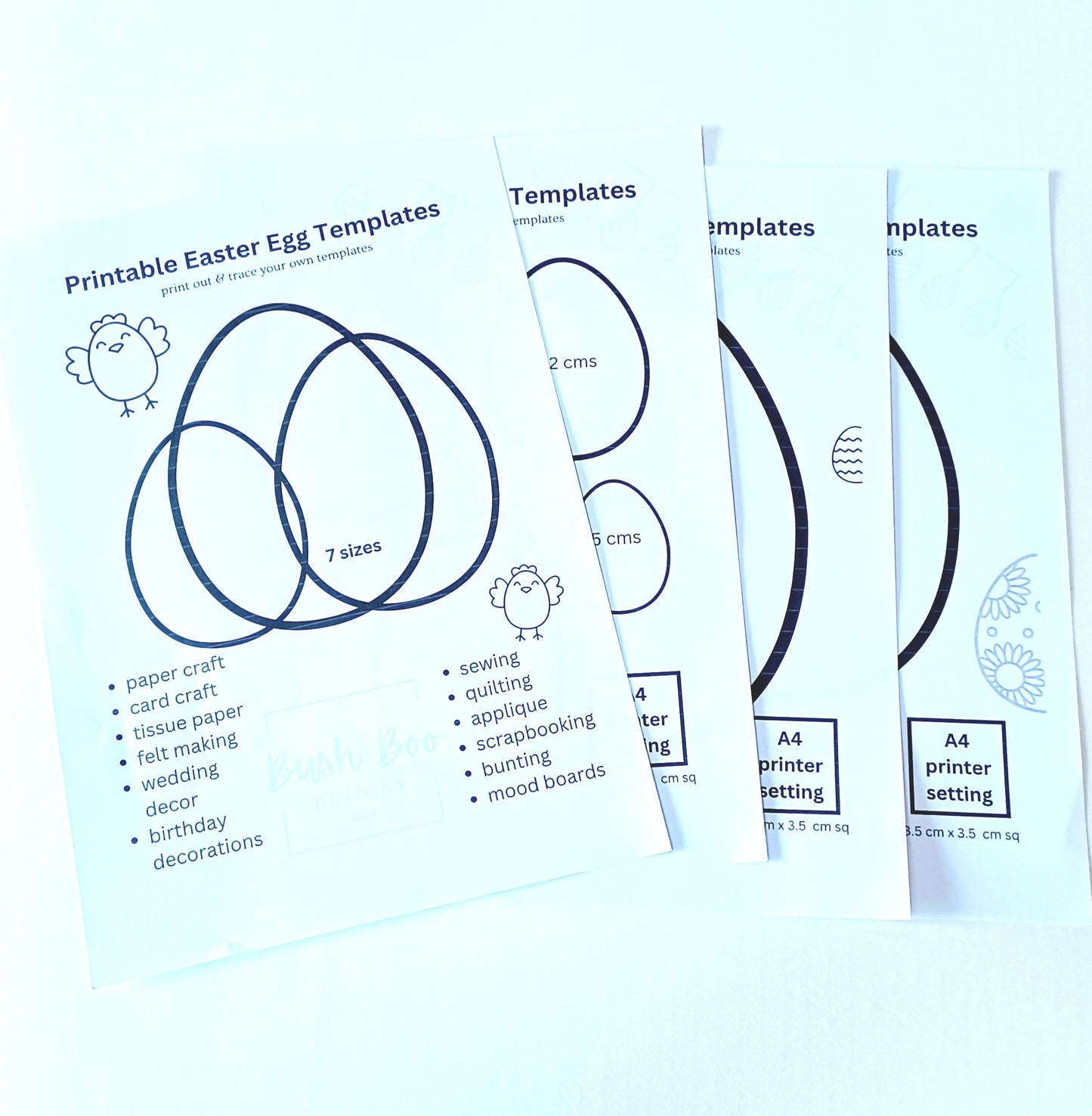 Easter egg templates to print out 4 page of egg templates paper craft project INSTANT PDF download easter craft project activity kids craft