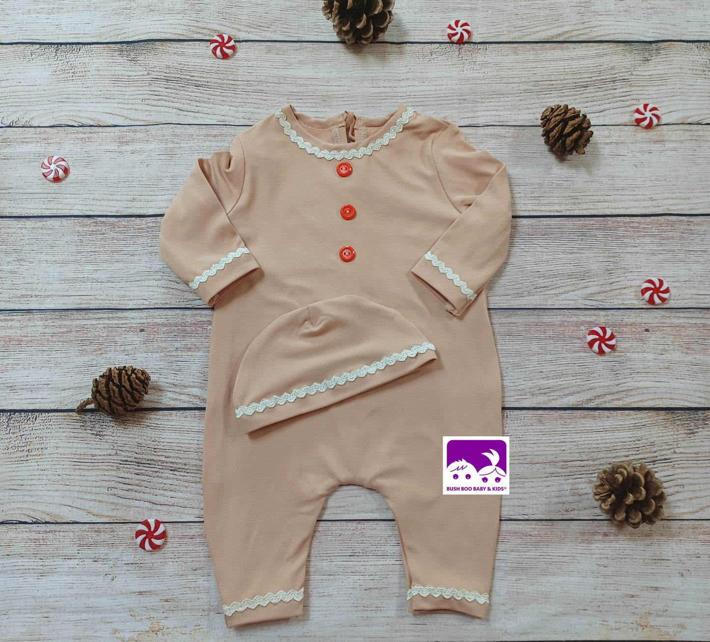 Newborn baby Gingerbread Man photography outfit,Newborn Gingerbread set photo props,christmas suit photo prop,newborn costume prop
