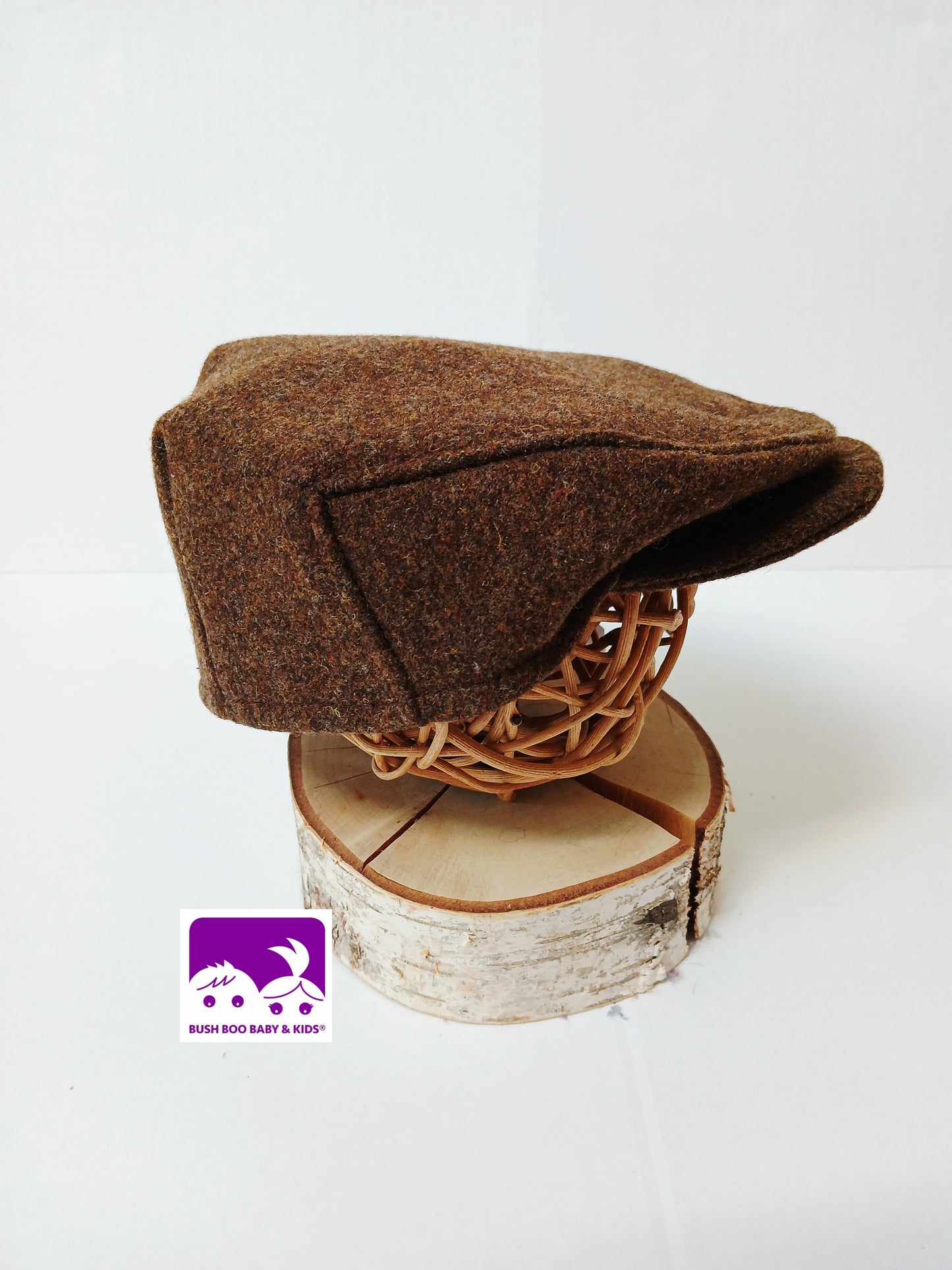 Brown Tweed Wool Flat Cap,Newborn flat cap,Boys Flat Cap Brown Tweed Flatcap,brown wool cap,baby brown equestrian flatcap,photo prop