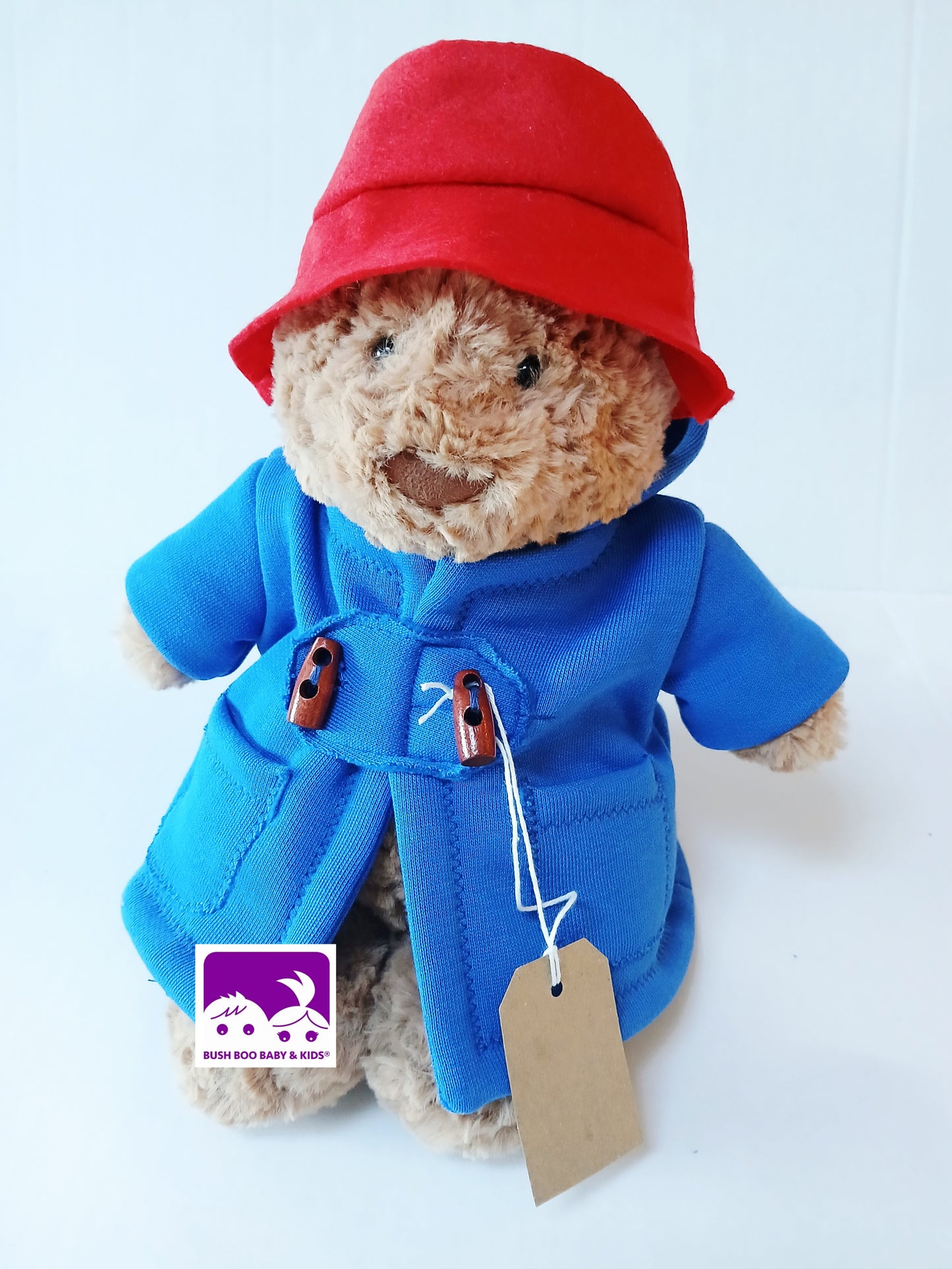 Plush Bear Toy outfit , Bear costume blue coat & red hat
