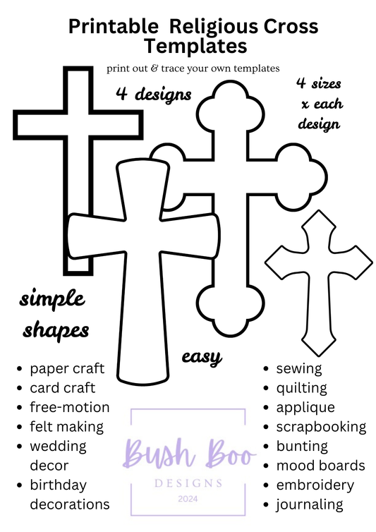 Religious Cross Printable Paper Craft Template (PDF)