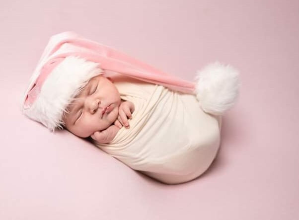 Baby Pink Santa hat,Baby Santa Hat photo prop ,Santa Hat photo-prop, pink velvet sleepy santa hat,Christmas santa hat,velvet baby hat prop