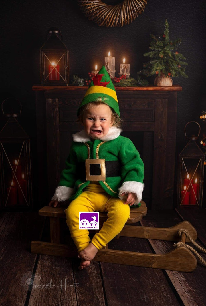 Green Elf photo prop Costume baby green elf outfit baby Christmas elf cakesmash outfit green elf sitter costume yule elf Christmas elf