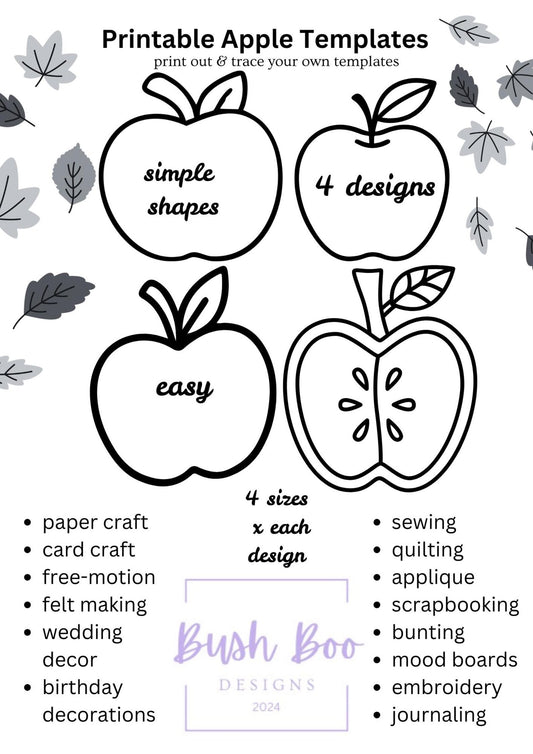 Apple Printable Paper Craft Template (PDF)