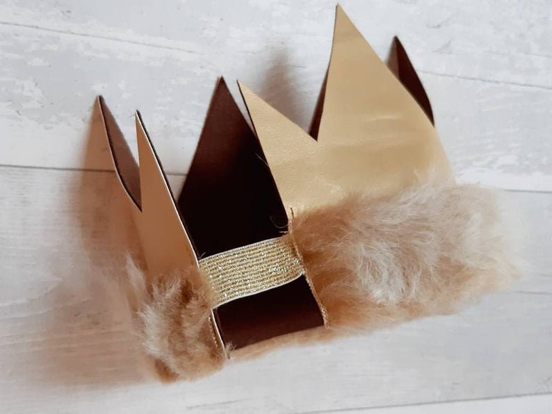 Where the Wild Things Are Crown photo prop baby gold crown kids wild things crown childrens wild things crown Max crown Wild One party prop