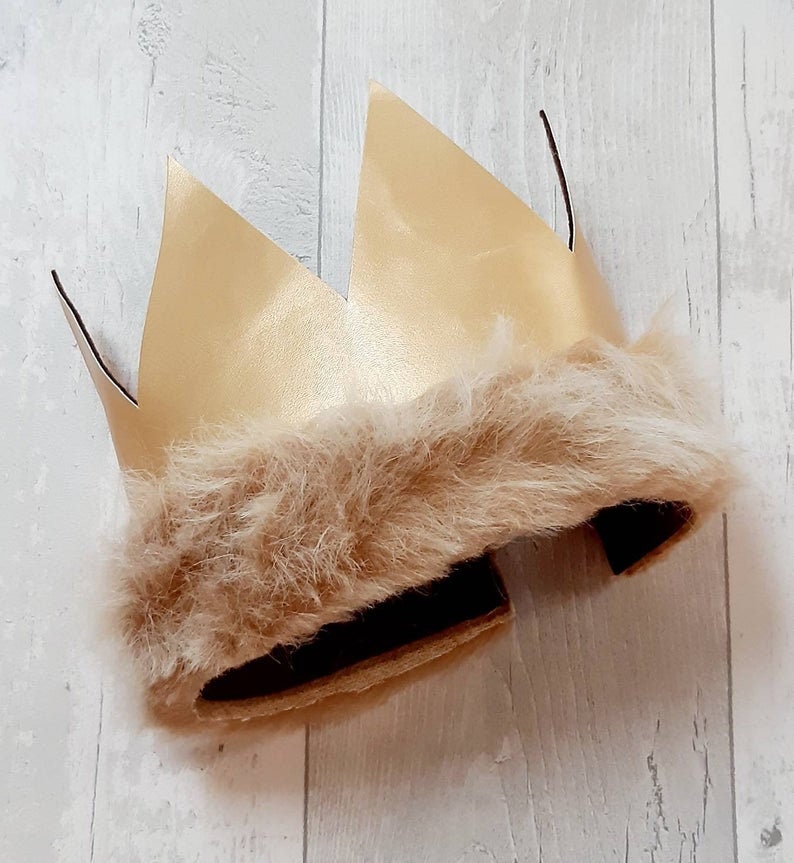 Where the Wild Things Are Crown photo prop baby gold crown kids wild things crown childrens wild things crown Max crown Wild One party prop