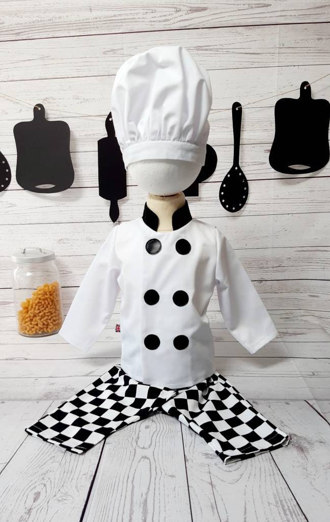 Baby Chef photo prop Costume,baby chef costume ,mini catering costume,kids chef outfit,baby chef cakesmash outfit,sitters chef costume