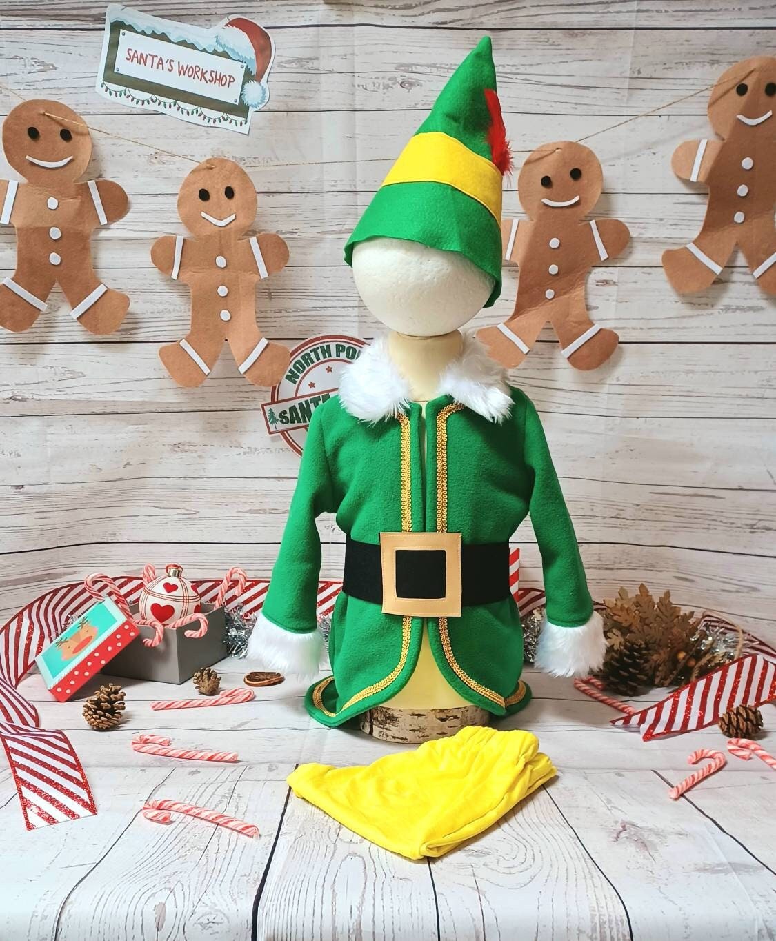 Green Elf photo prop Costume baby green elf outfit baby Christmas elf cakesmash outfit green elf sitter costume yule elf Christmas elf