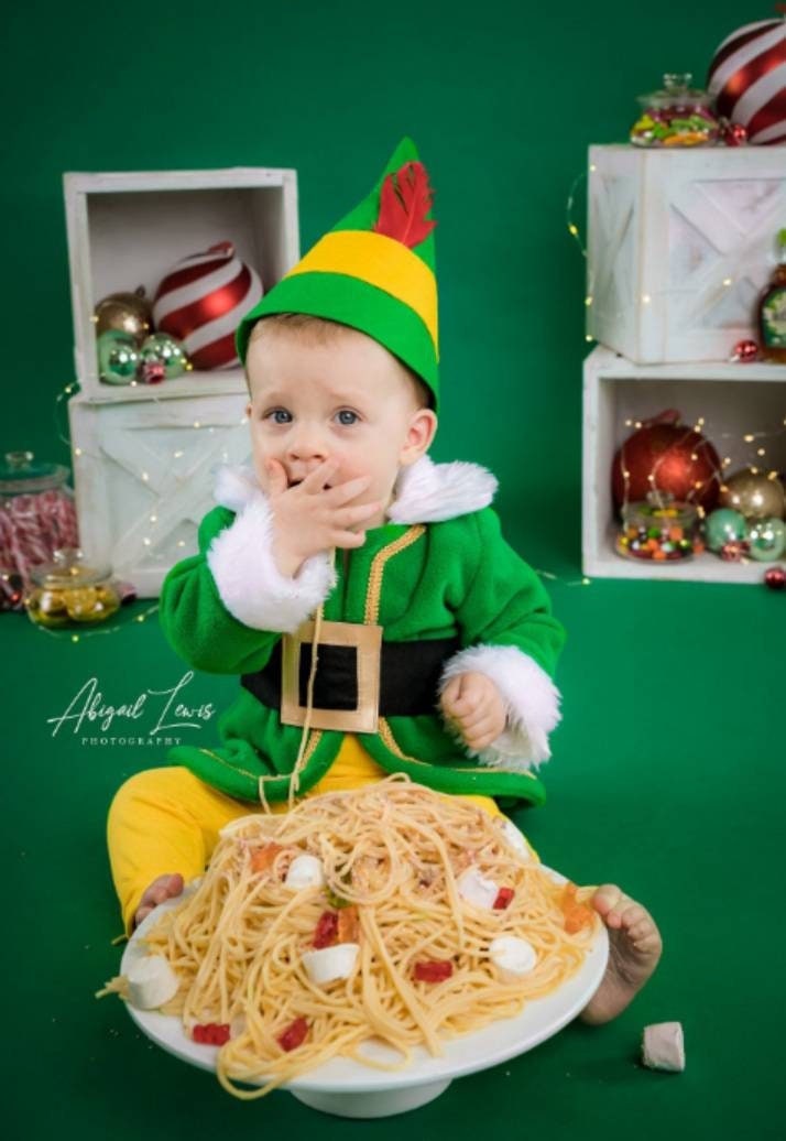 Green Elf photo prop Costume baby green elf outfit baby Christmas elf cakesmash outfit green elf sitter costume yule elf Christmas elf