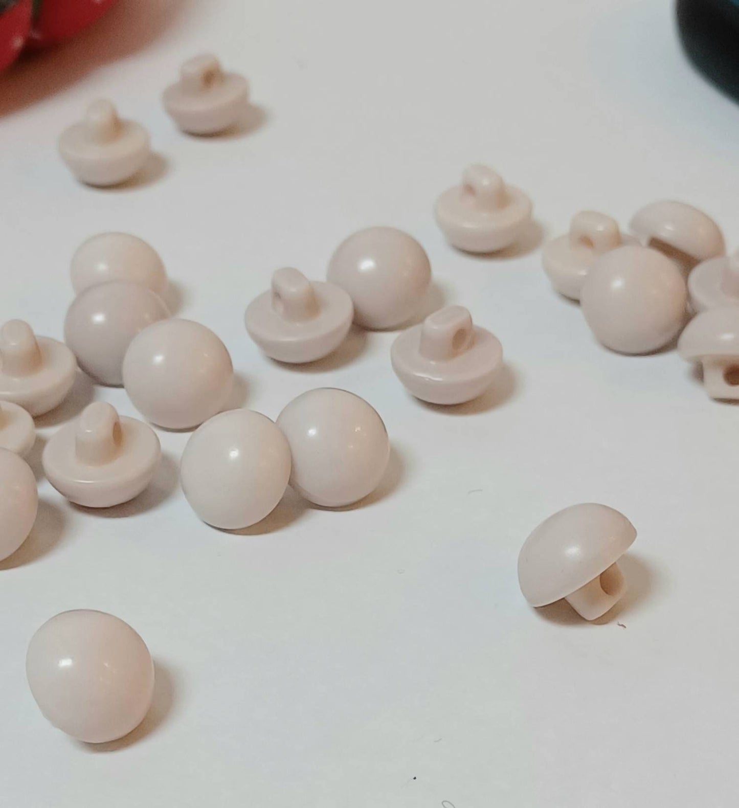 Cream beige Buttons neutral colour buttons cream shank buttons beige shank buttons 10mm buttons plastic buttons tiny shank buttons x 8