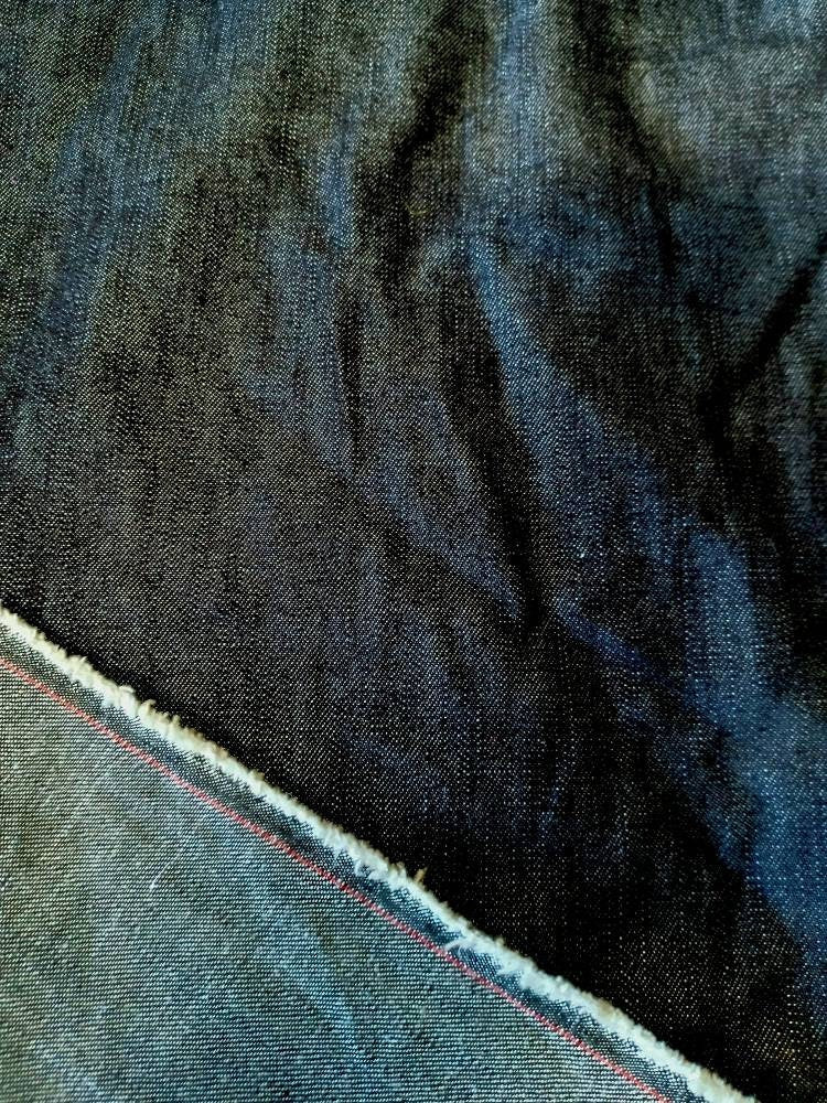 Black denim fabric,black denim cotton material,100% cotton material, dressmaking fabric , denim fabric sold by the half metre