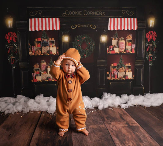 Gingerbread Man photo prop Costume christmas gingerbread man outfit baby prop outfit baby Christmas cakesmash outfit sitter costume