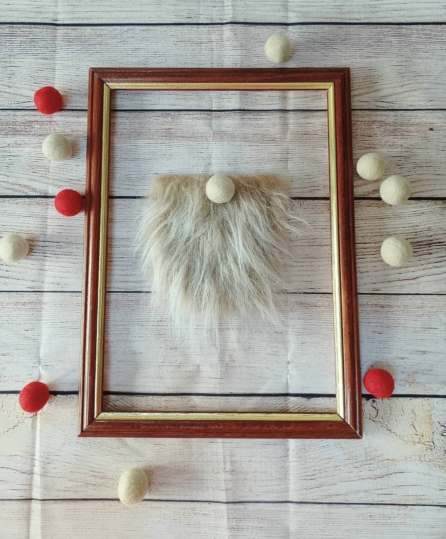 Pre-cut gnome beard,faux fur beard hair handmade gnome gonk beard craft DIY gnome supplies felt nose faux fur beard,gnome supplies Beige Set