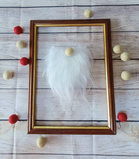 Pre-cut gnome beard,faux fur,beard hair,handmade gnome,gonk beard craft,DIY gnome supplies,felt nose,faux fur beard,gnome supplies,White Set