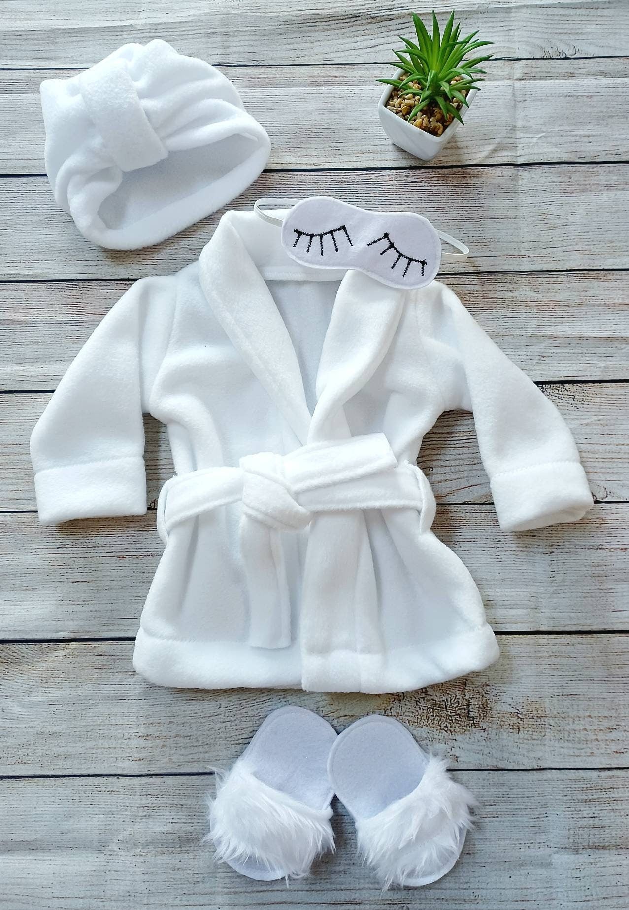 Newborn baby bathrobe photography outfit,Newborn pamper set photo props, Newborn dressing gown photo prop set,newborn baby spa costume prop