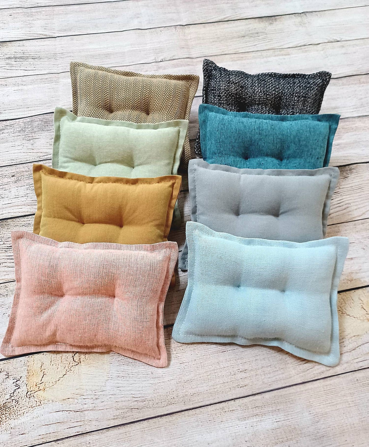 Newborn Linen Cotton Pillow Newborn Posing Pillow Newborn Photography props Newborn props for photography Newborn Posing cushion mix colour