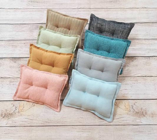 Newborn Linen Cotton Pillow Newborn Posing Pillow Newborn Photography props Newborn props for photography Newborn Posing cushion mix colour