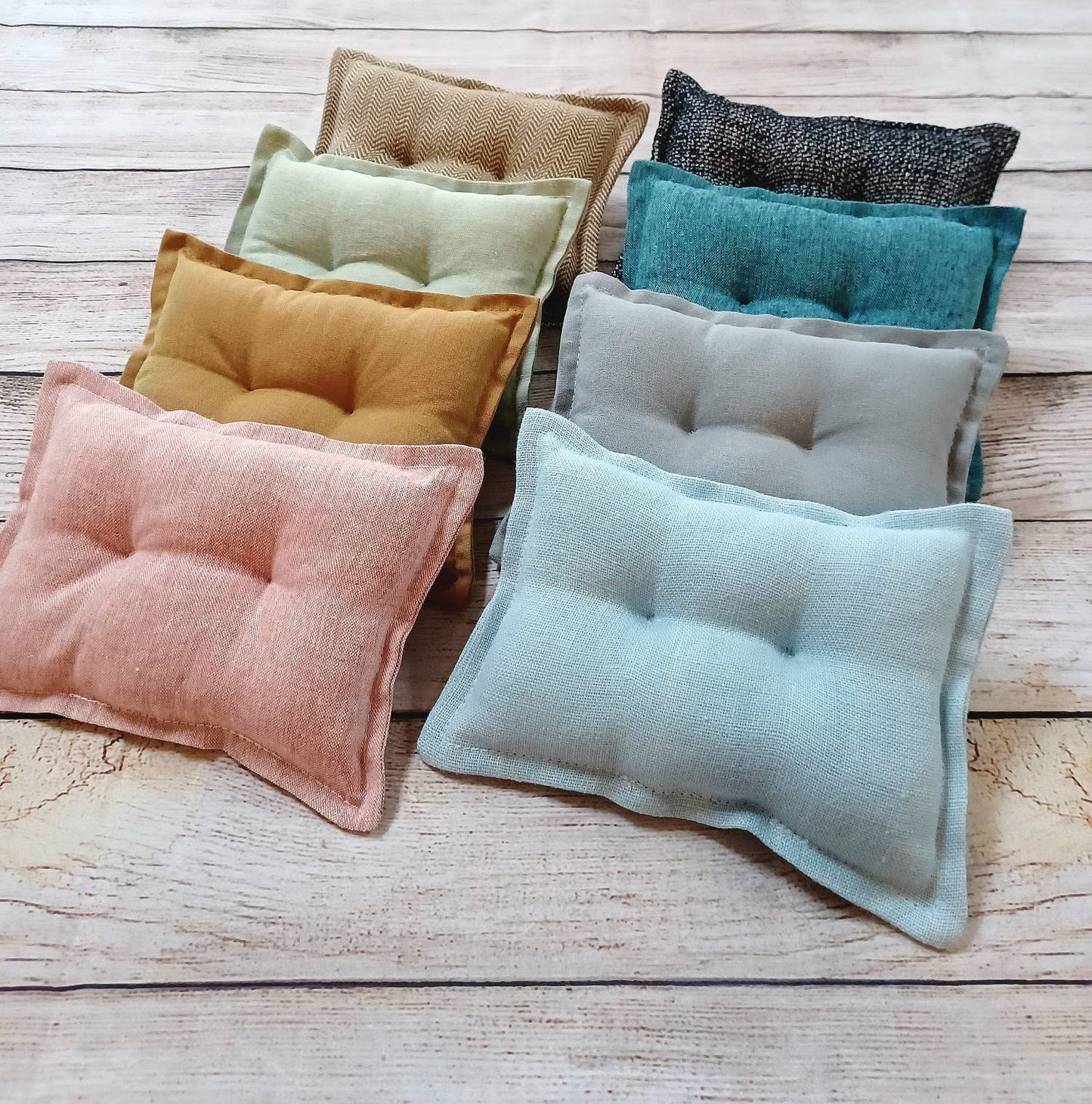 Newborn Linen Cotton Pillow Newborn Posing Pillow Newborn Photography props Newborn props for photography Newborn Posing cushion mix colour