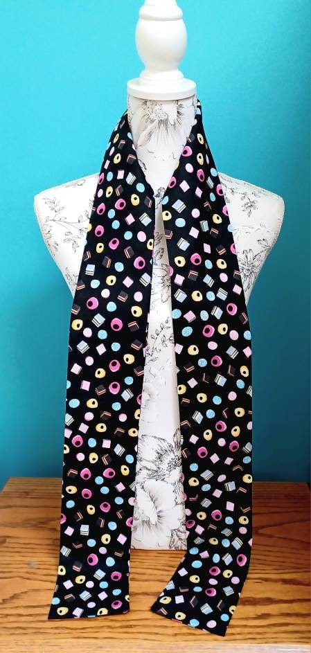 Liquorice Allsorts Adult bowtie Sweets bow tie candy bow tie World book day mad hatter teaparty bowtie black sweets bowtie self tie bowtie