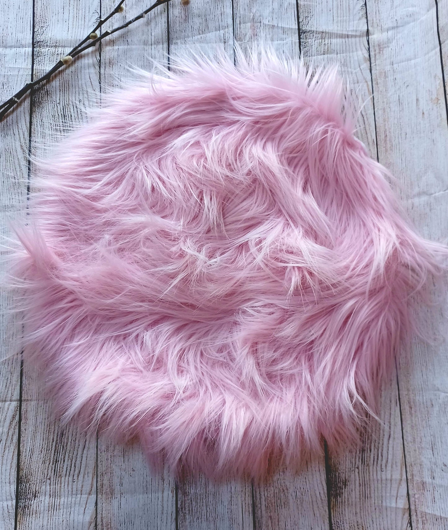 Newborn photography pink faux fur layer Pink flokati faux fur filler photo prop basket filler newborn layer prop newborn circular layer