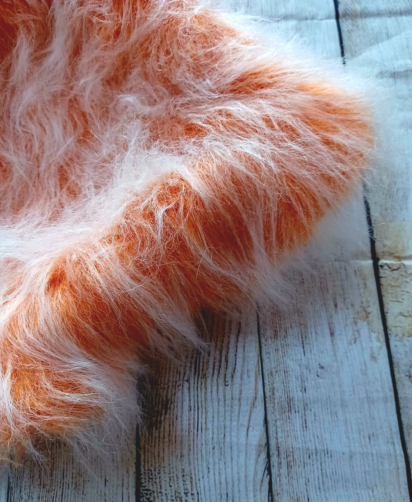 Newborn photography orange faux fur layer flokati faux fur filler photo prop basket filler newborn layer prop newborn circular layer