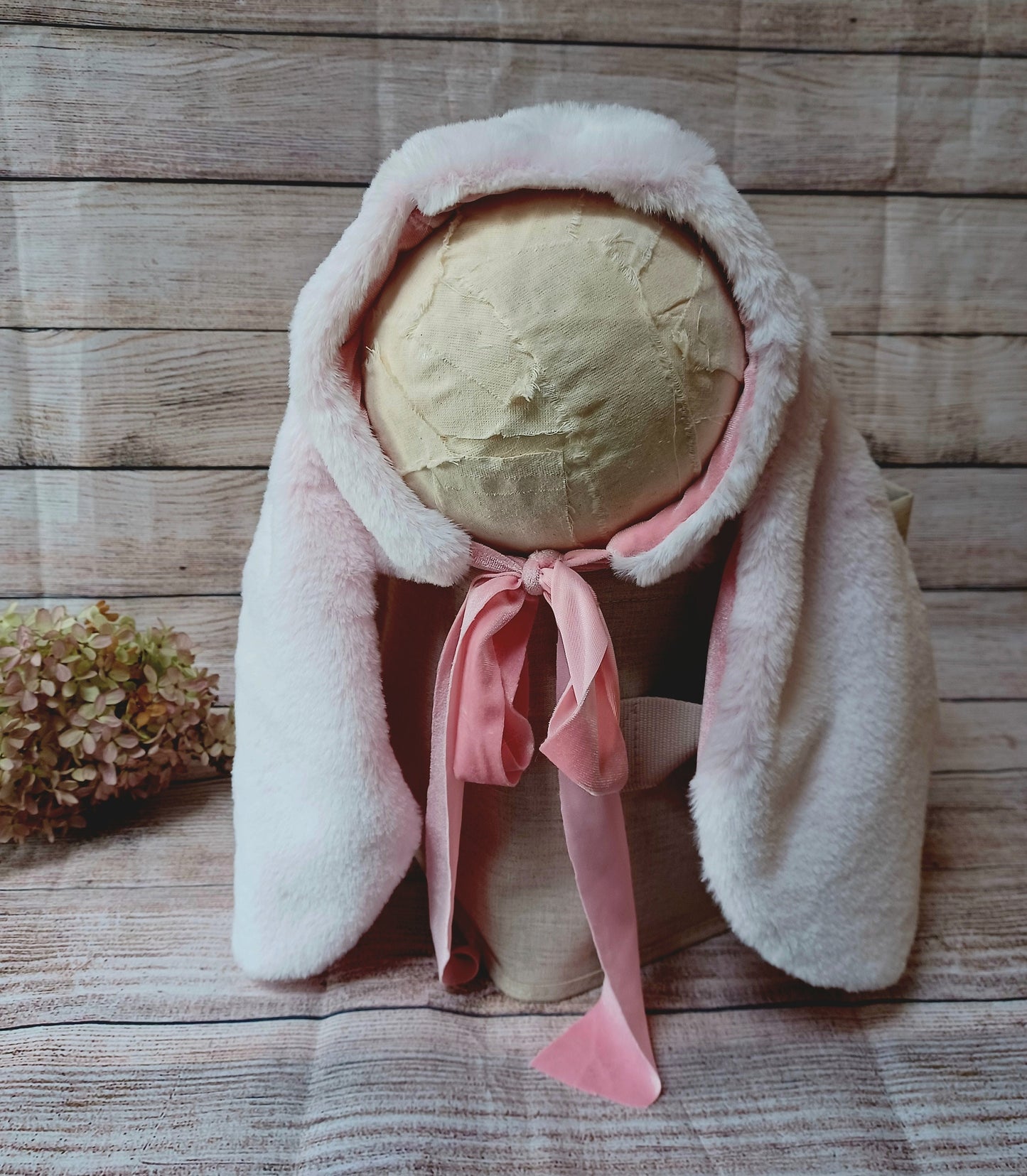 Baby Easter bunny hat photography prop Pink Easter bunny bonnet baby bunny bonnet baby bunny cakesmash bonnet bunny hat neutral bunny hat