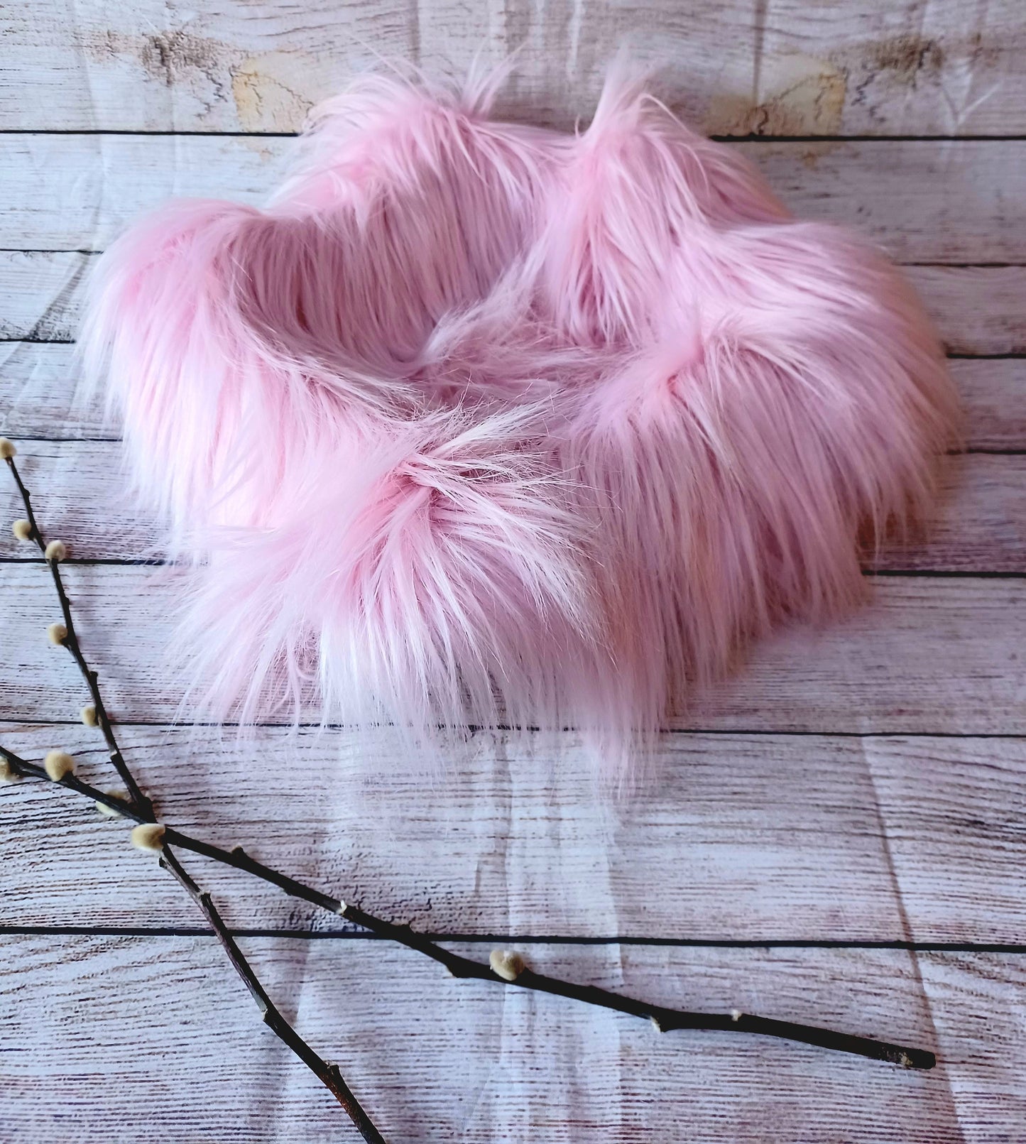 Newborn photography pink faux fur layer Pink flokati faux fur filler photo prop basket filler newborn layer prop newborn circular layer