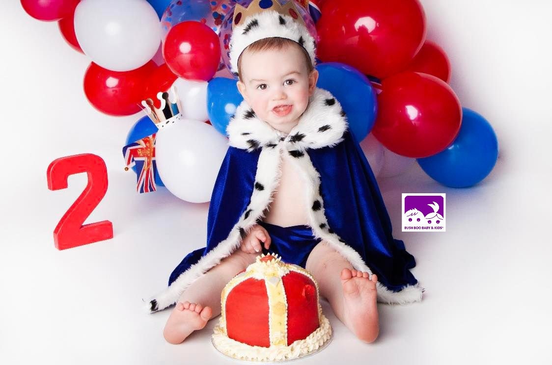 Kings baby cloak & crown Kings photoprop costume set Kids photoprop royal cloak kings crown coronation cloak and crown Royal Blue Velvet