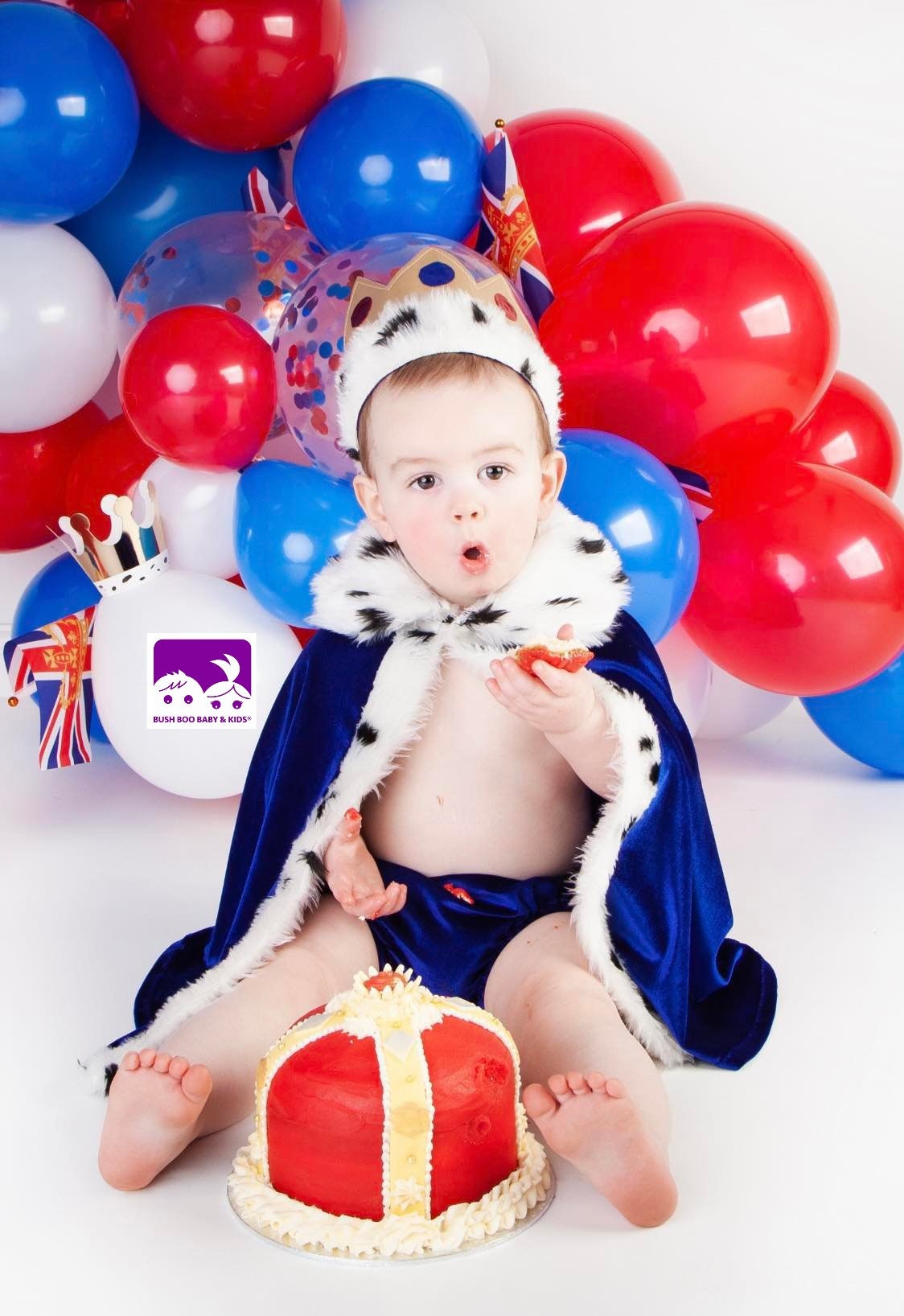 Kings baby cloak & crown Kings photoprop costume set Kids photoprop royal cloak kings crown coronation cloak and crown Royal Blue Velvet