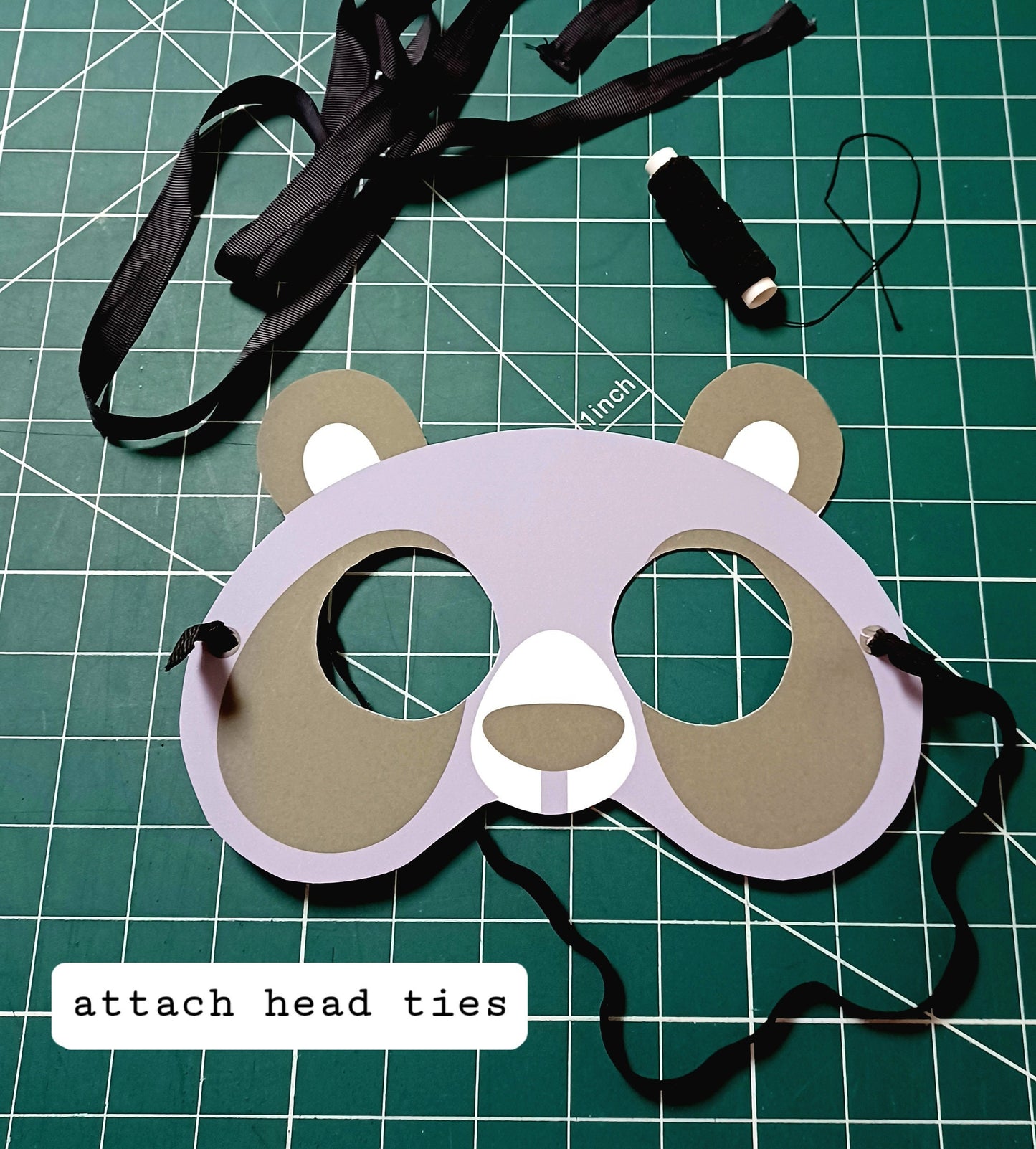 Panda Mask Printable Children's Panda Mask Printable Animal Kids Craft DIY Party Mask Paper Craft INSTANT PDF download - no sew mask