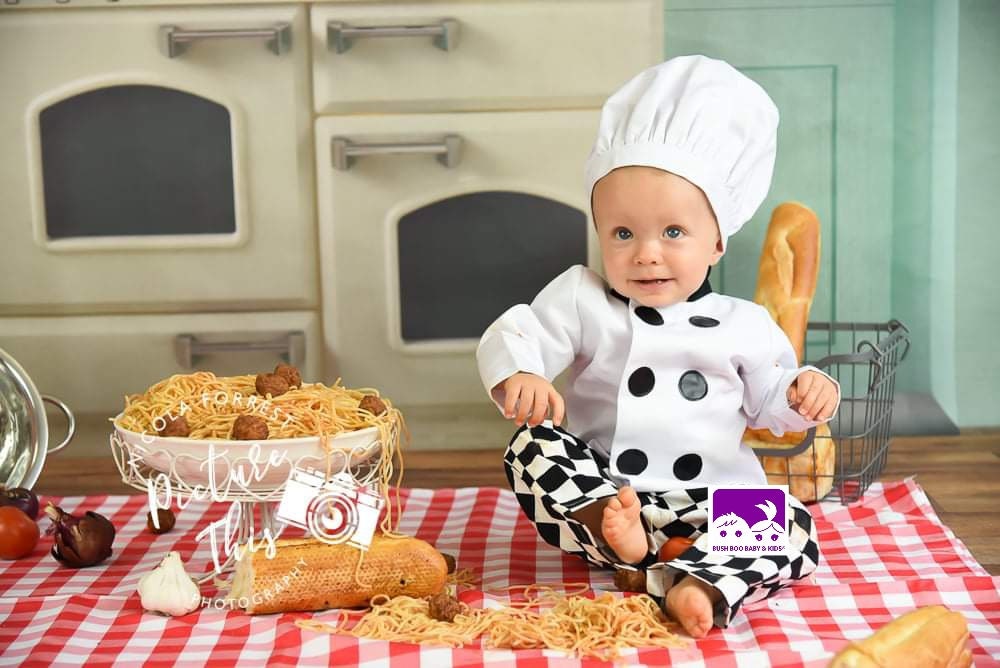 Baby Chef photo prop Costume,baby chef costume ,mini catering costume,kids chef outfit,baby chef cakesmash outfit,sitters chef costume