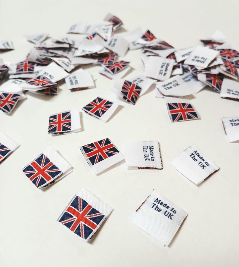 Sewing label " Made in the UK " x 50