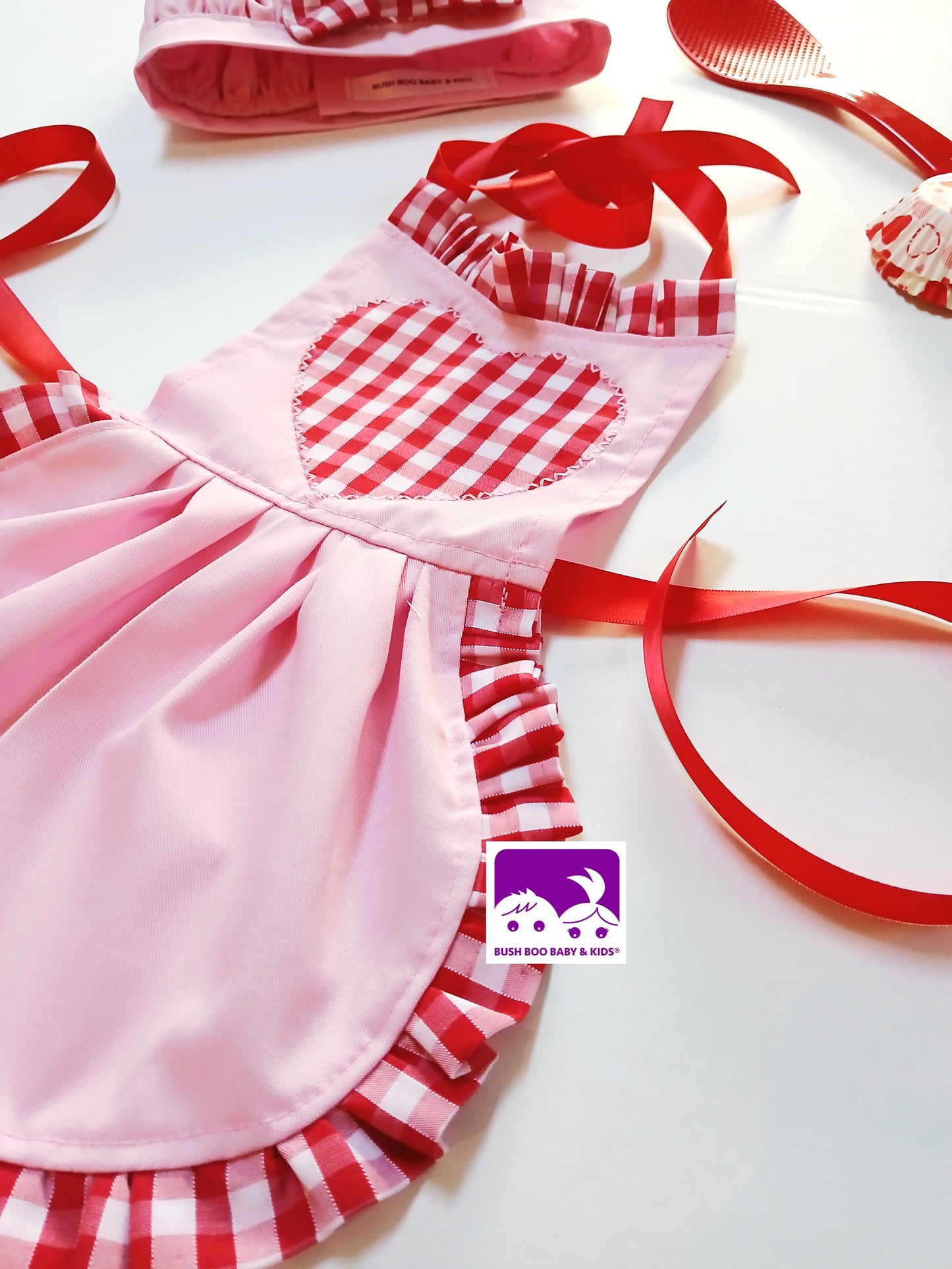 Valentine Cakesmash Baby Chef Pink outfit baby Baker baby cook photo prop Costume chef hat bakers costume girls apron baby hat & apron photoprop set