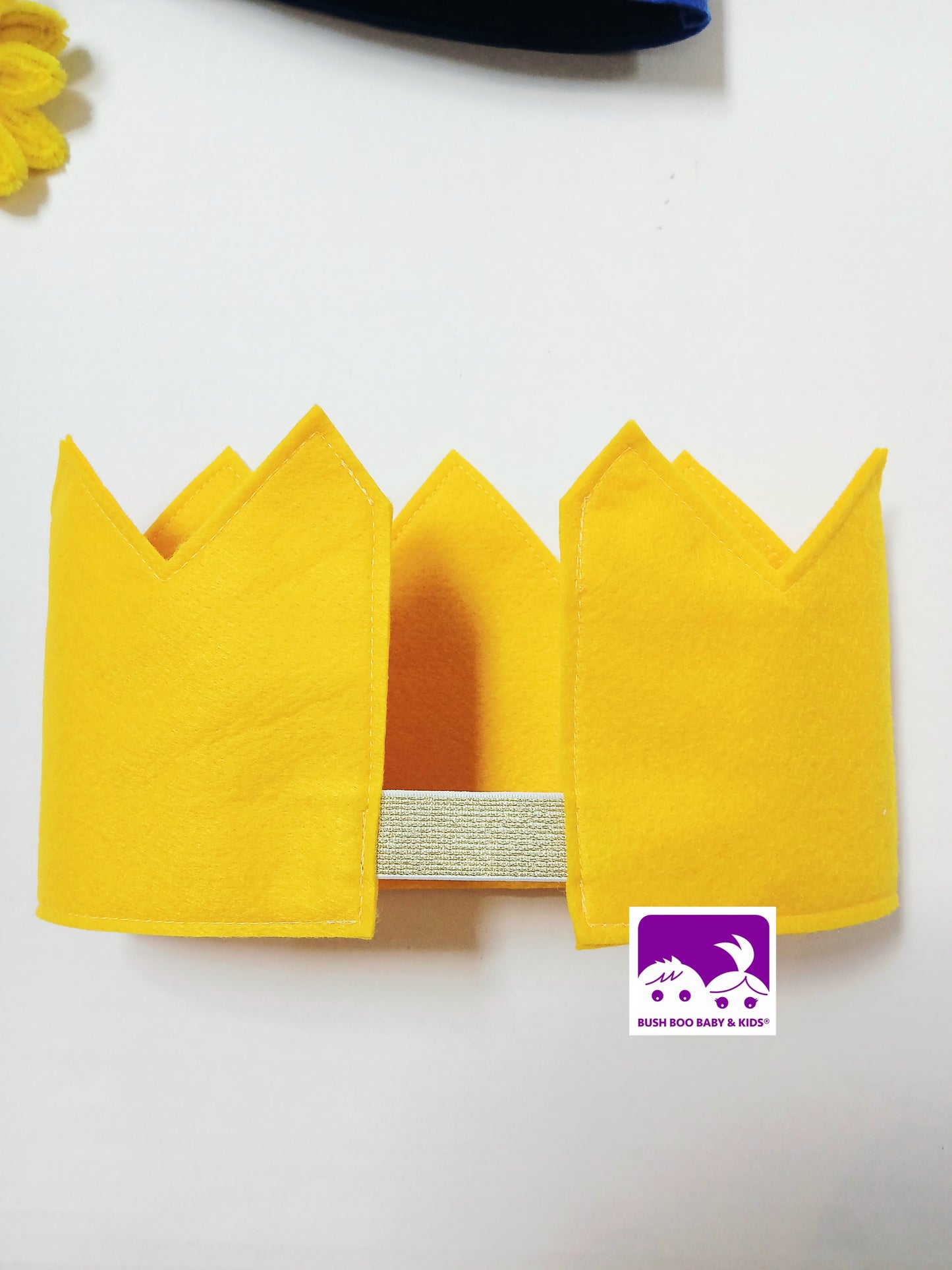 Handmade Blue Felt Elf Hat and Yellow Felt Crown for a Fairy Kingdom costume