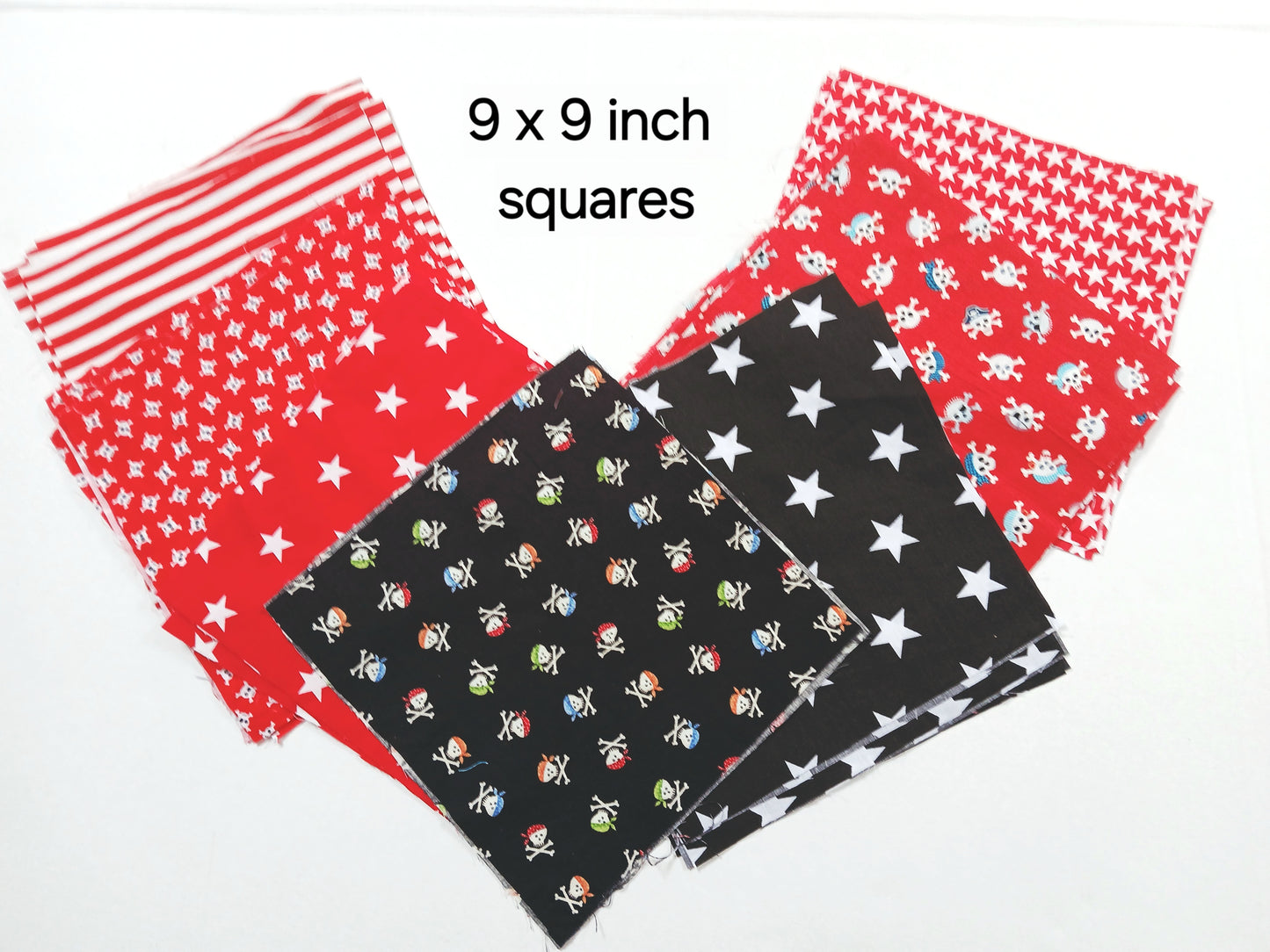 Patchwork Cotton Squares Bundle Fabric Squares Fabric Remnants Arts Crafts Collage Quilting Mixed Media 46 x Pieces 9 inch Bright Pinks (Copy)