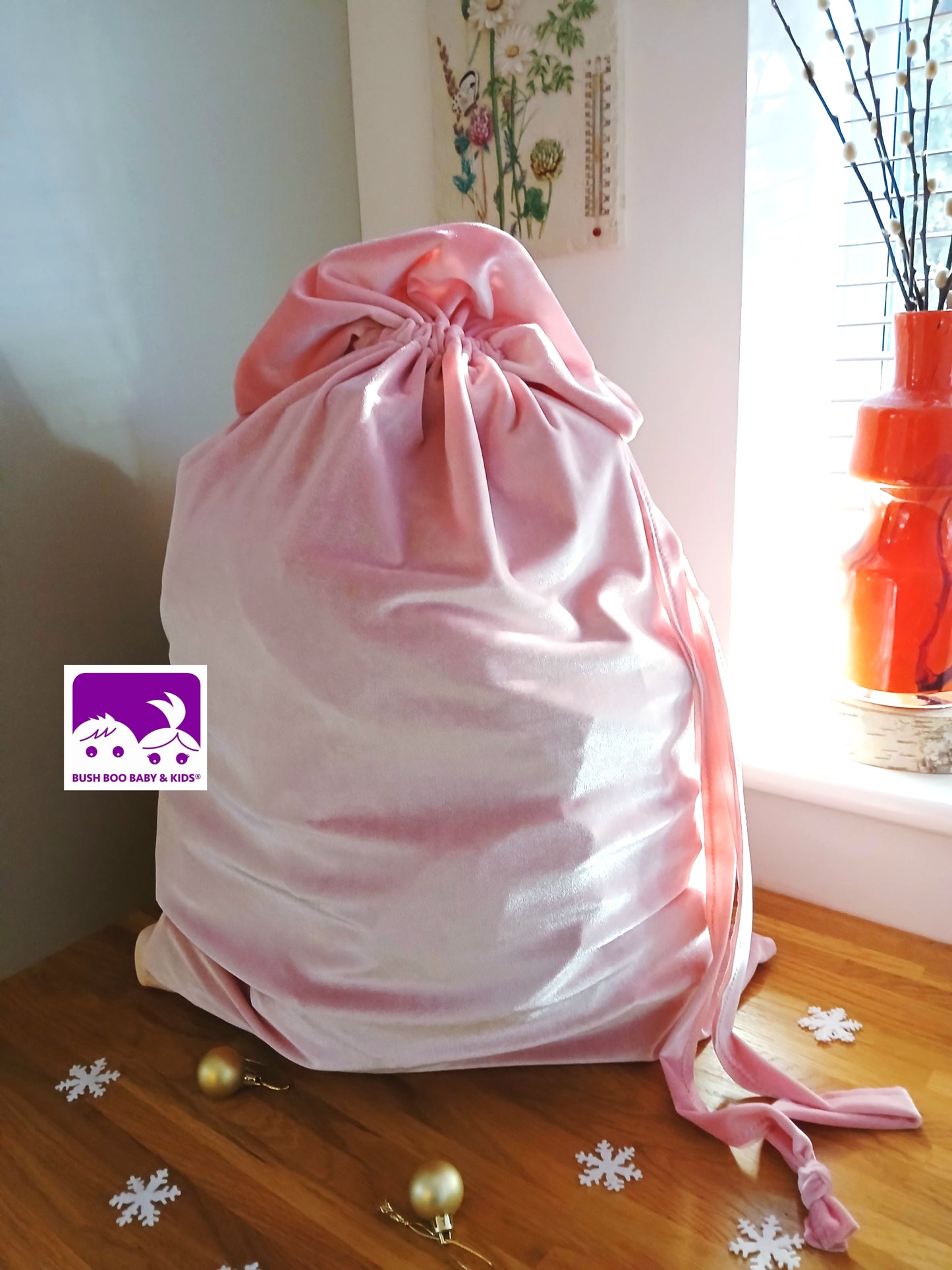 Christmas Pink Velvet sack prop,velvet Bag,Father Christmas sack,Christmas Stocking,Santa Sack,luxury velvet sack,baby pink Christmas sack