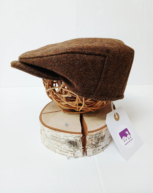 Brown Tweed Wool Flat Cap,Newborn flat cap,Boys Flat Cap Brown Tweed Flatcap,brown wool cap,baby brown equestrian flatcap,photo prop
