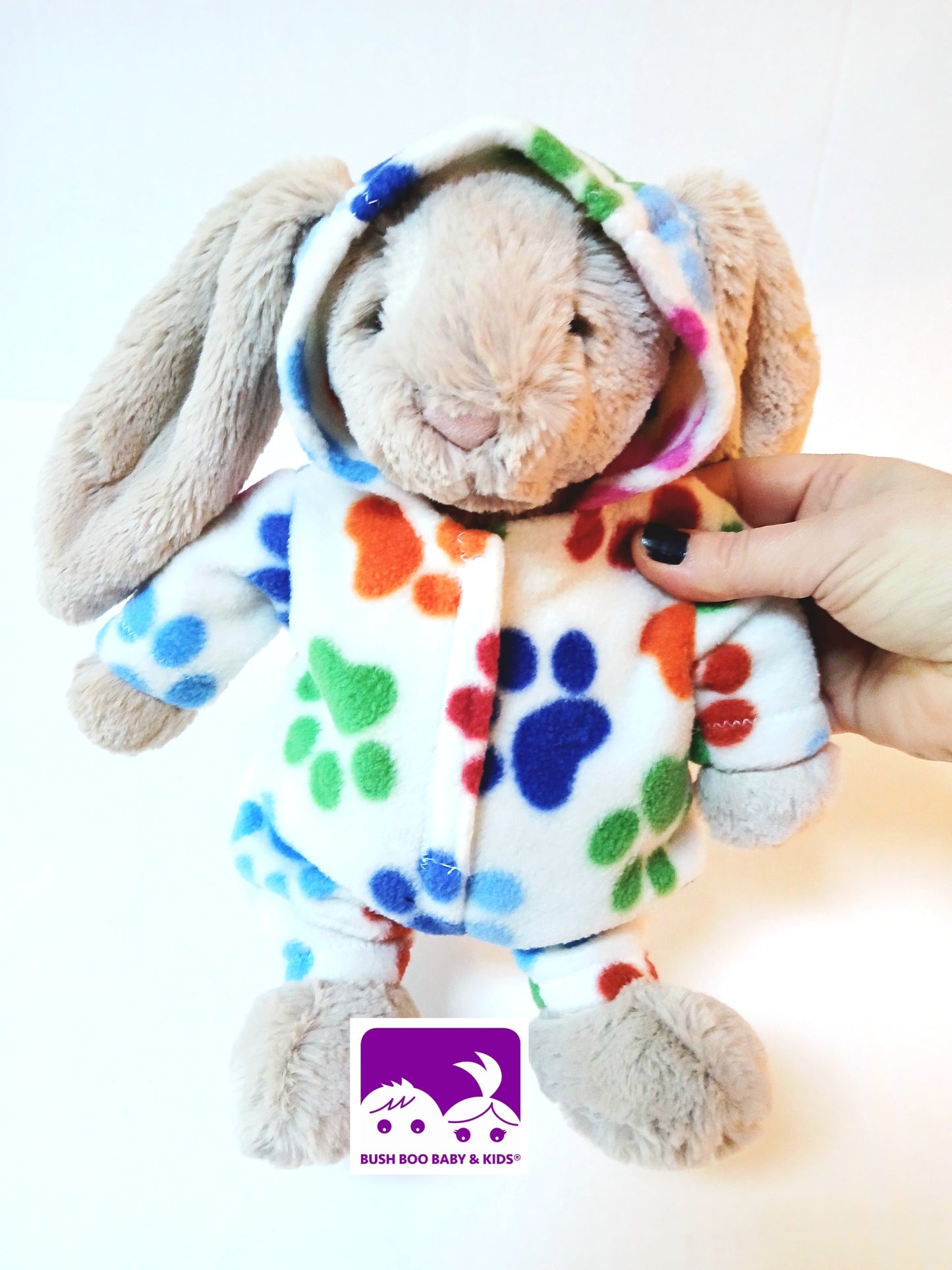 Plush Bunny Toy outfit , Easter bunny costume , Rabbit onesie, bunny all in one clothing
