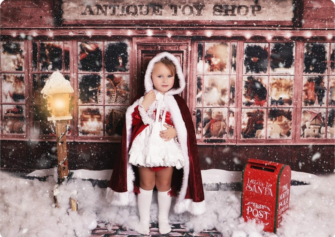 Christmas Red Velvet Hooded Cloak