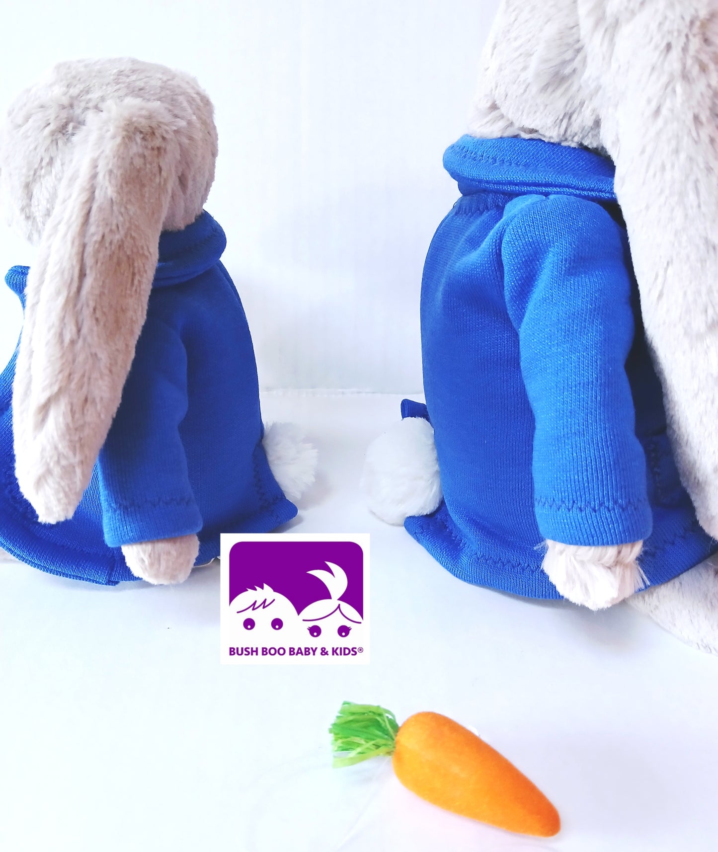 Plush Bunny Toy outfit , Easter bunny costume , Rabbit's blue coat , Woodland bunny coat