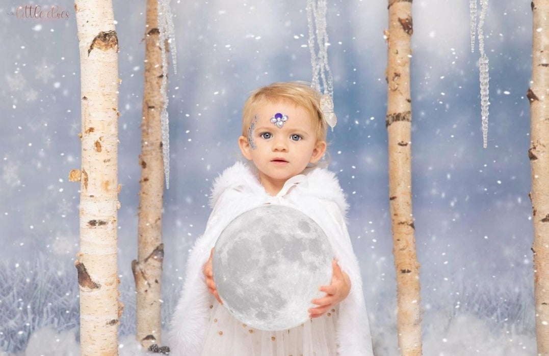 Christmas White Velvet Hooded Cloak