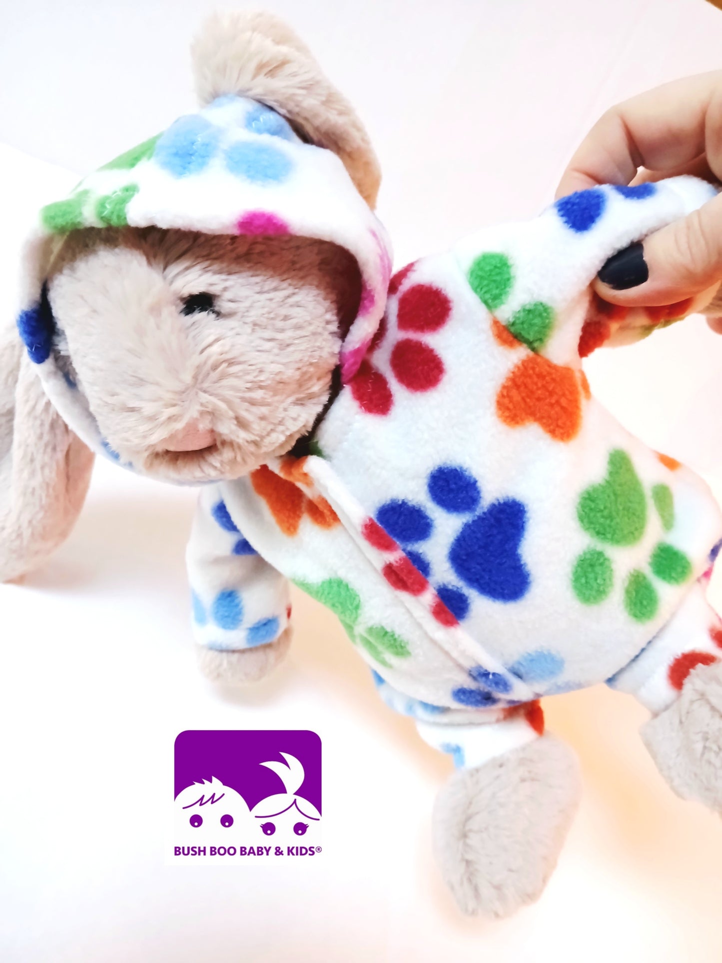 Plush Bunny Toy outfit , Easter bunny costume , Rabbit onesie, bunny all in one clothing