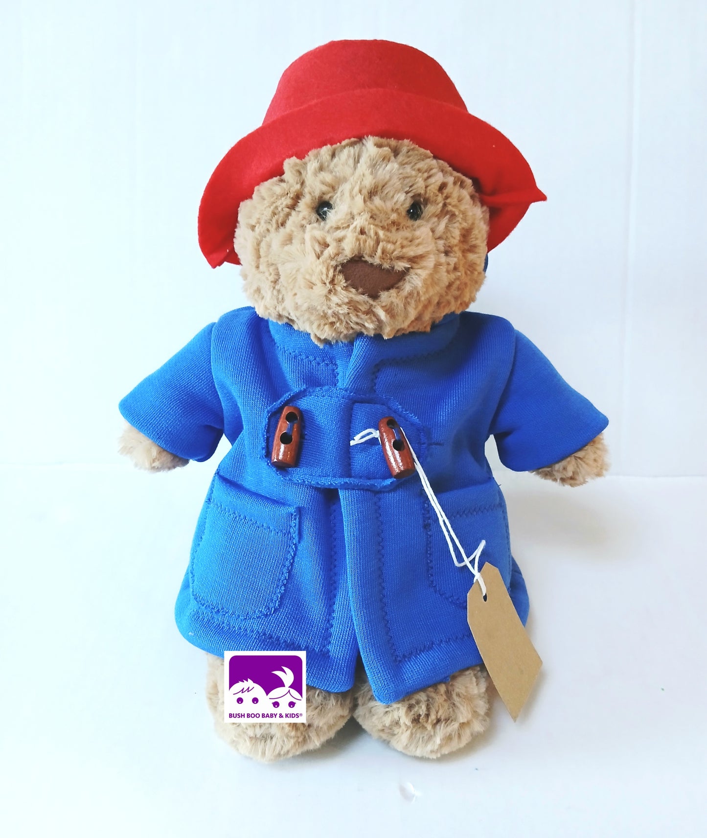 Plush Bear Toy outfit , Bear costume blue coat & red hat