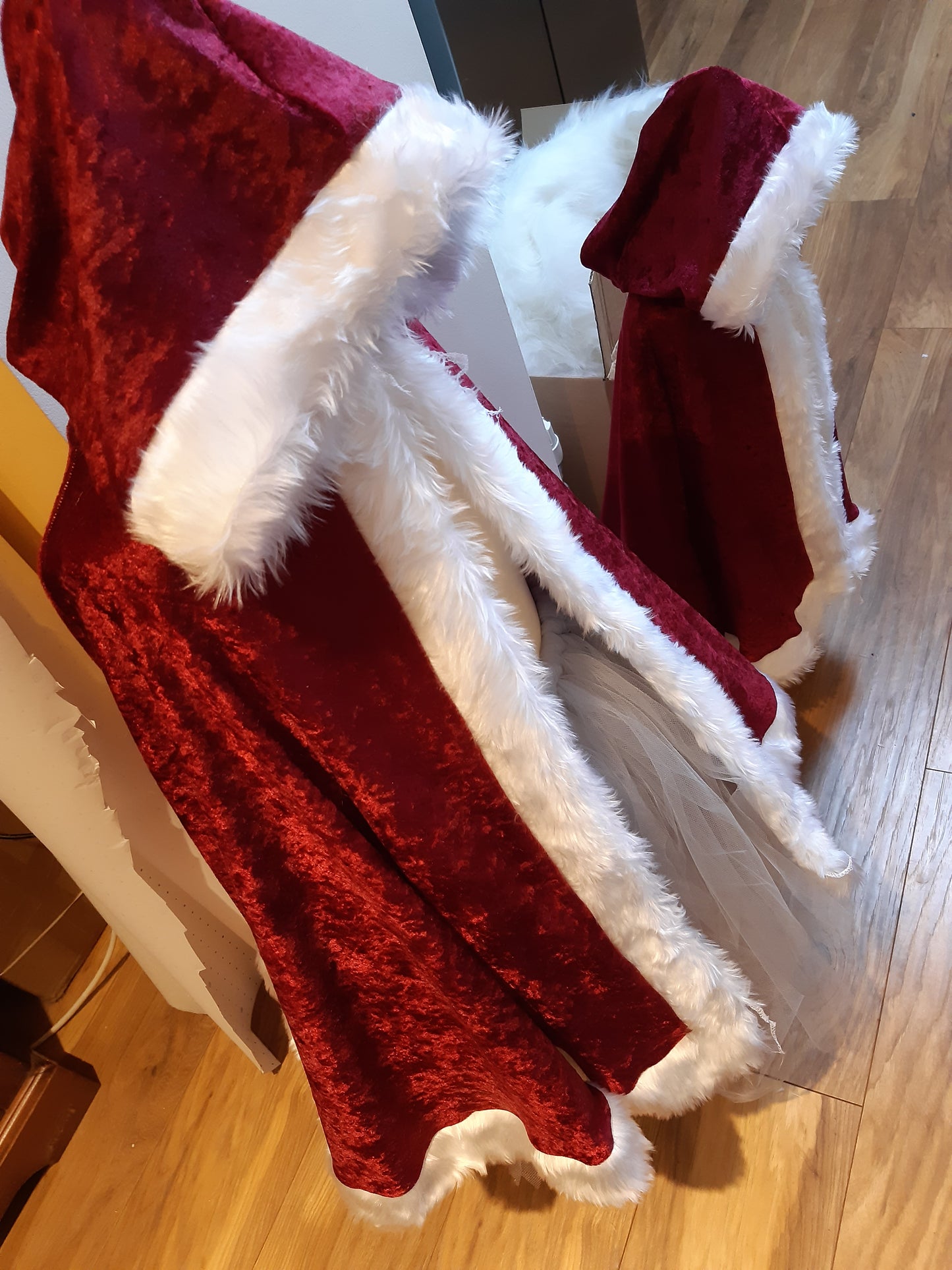 Christmas Red Velvet Hooded Cloak