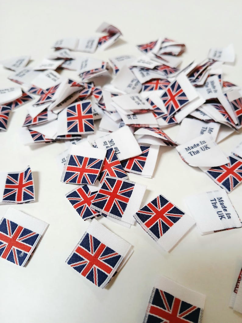 Sewing label " Made in the UK " x 50