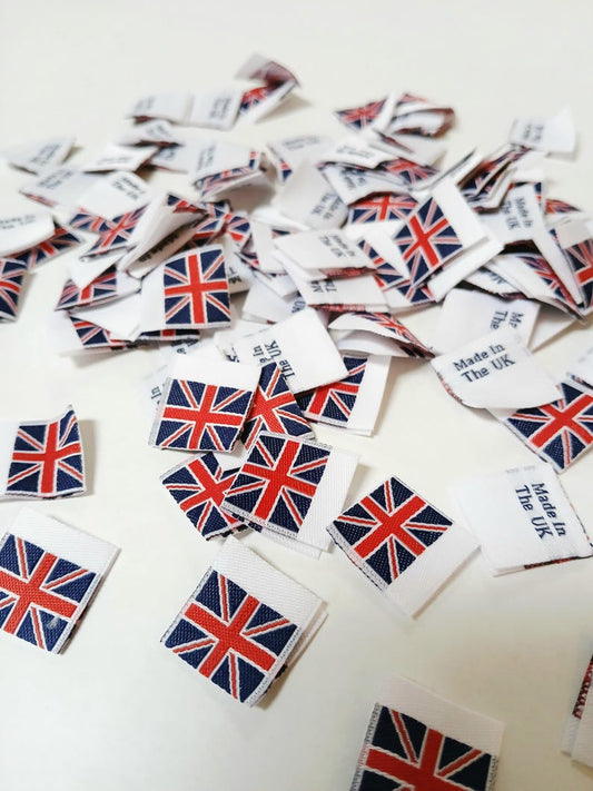 Sewing label " Made in the UK " x 50